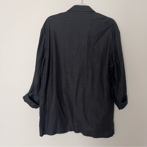 2/25 Liz Wear Vintage Blazer Deadstock Linen Black New dead stock - Picture 2 of 5